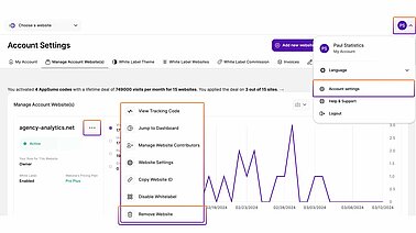 Account Settings Delete Website Account Settings Delete Website