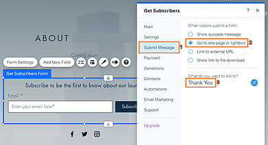Verknüpfen Sie die Dankeseite mit Ihrem Formular Verknüpfen Sie die Dankesseite mit Ihrem Formular