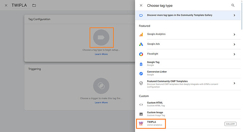 Select the TWIPLA tag