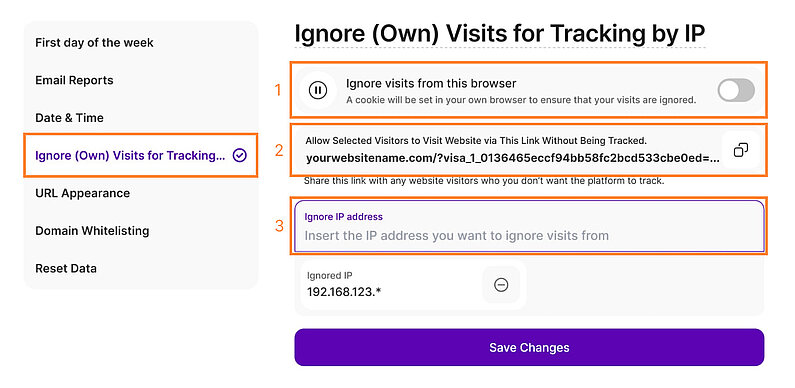 Ignoră-ți propriile vizite Ignoră-ți propriile vizite