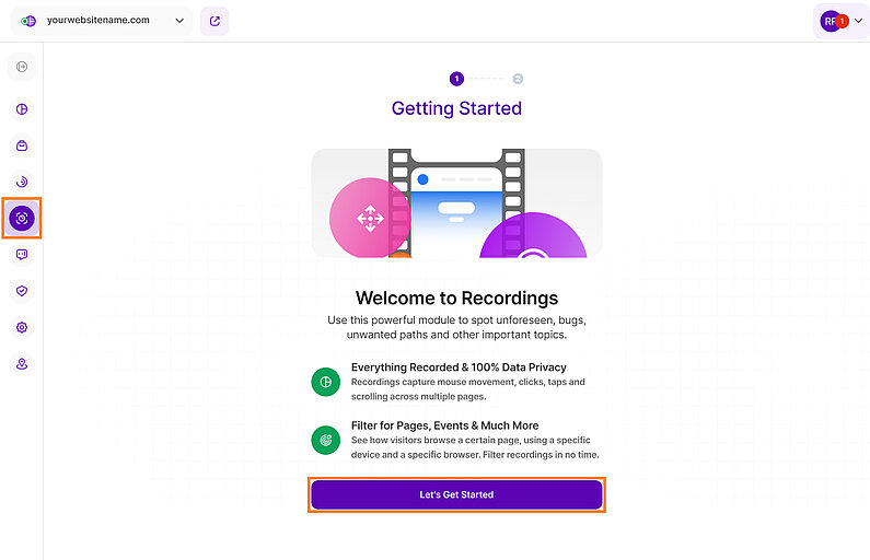 Activate the Session Recordings Feature